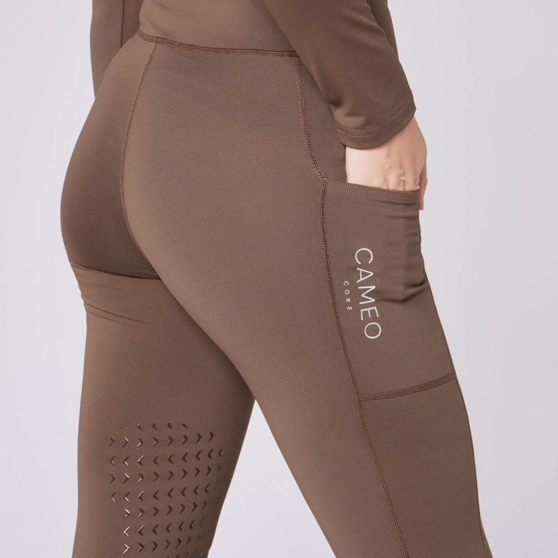 Cameo Ladies Core Riding Tights - Mocha-5