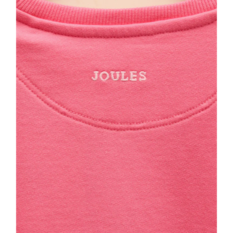 Joules Girls' Frill Sleeve Crew Neck Sweatshirt - Pink-4
