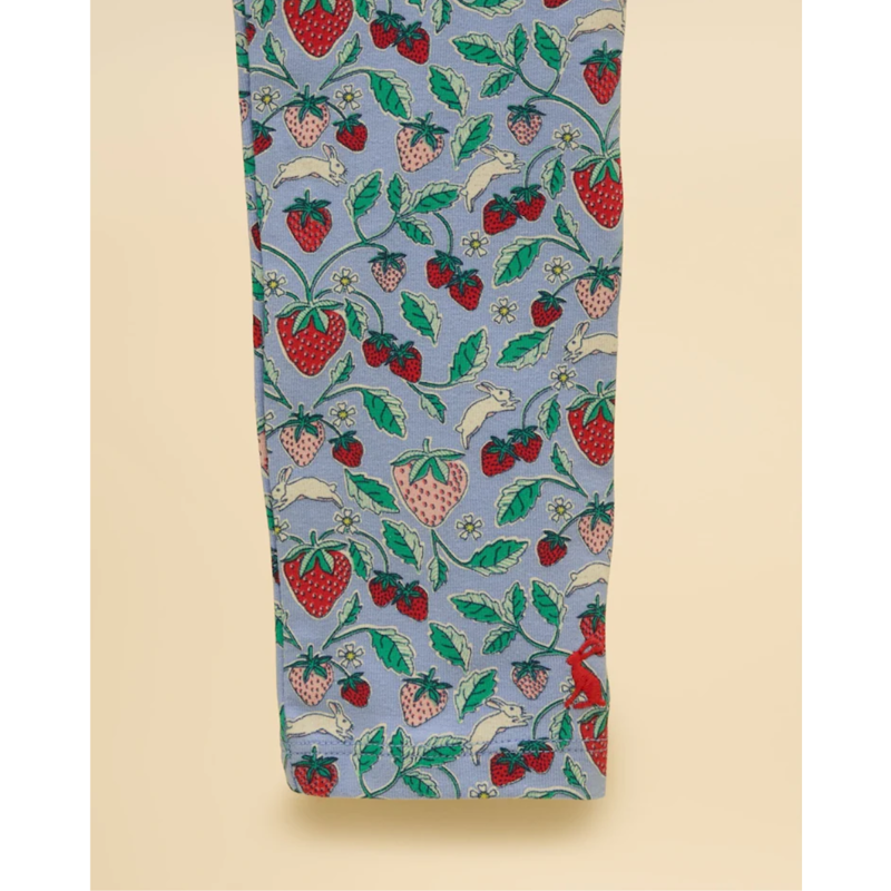 Joules Girls' Deedee Jersey Leggings - Blue Strawberry-3
