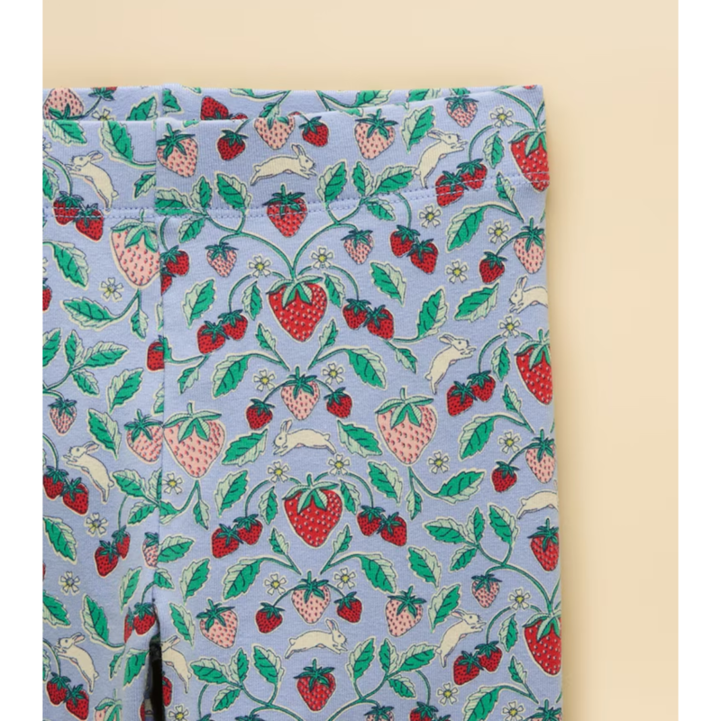 Joules Girls' Deedee Jersey Leggings - Blue Strawberry-2