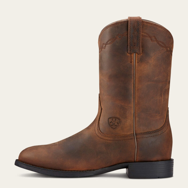 Ariat Women's Heritage Roper Western Boot - Wide - Distressed Brown-1