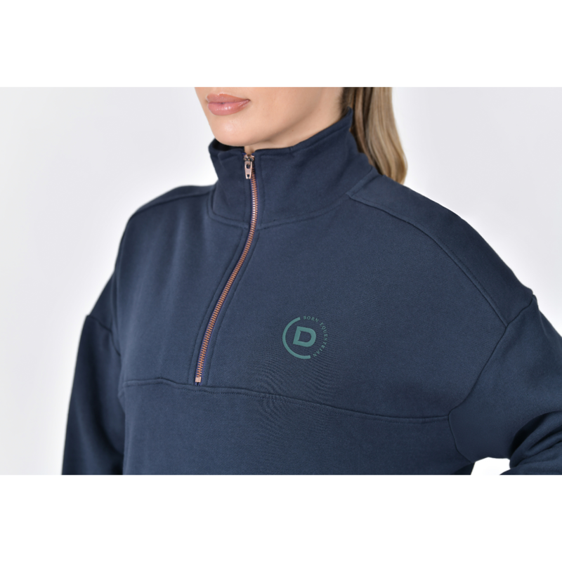 Dublin Ladies 1/4 Zip Fleece Pullover - Navy-1