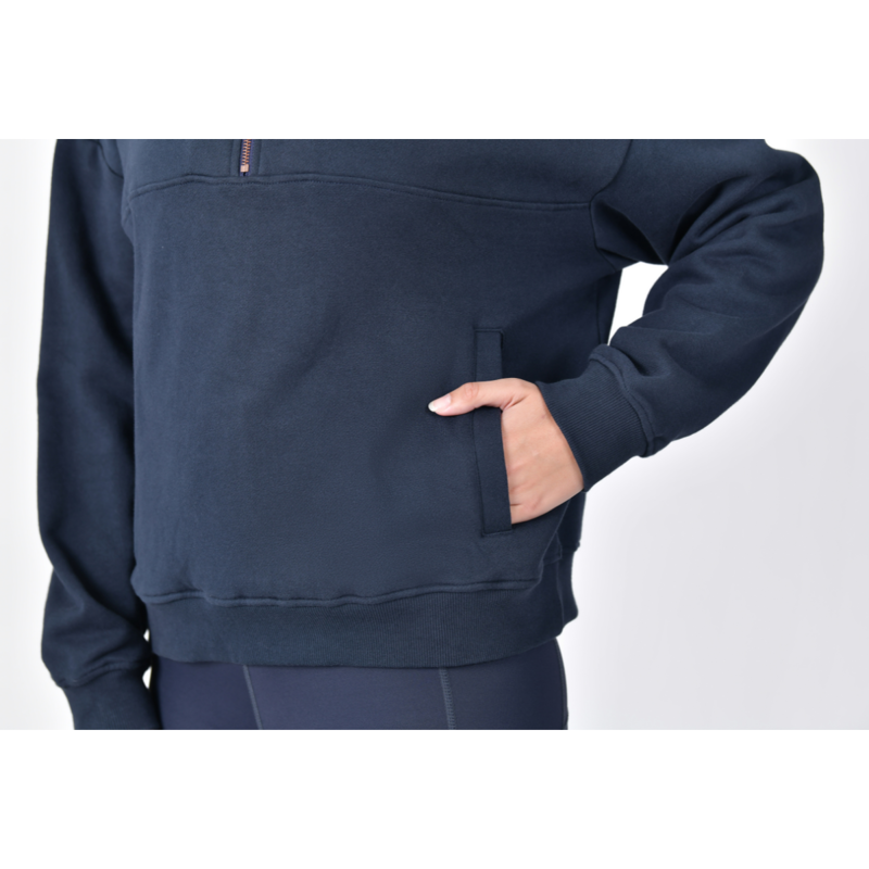 Dublin Ladies 1/4 Zip Fleece Pullover - Navy-3