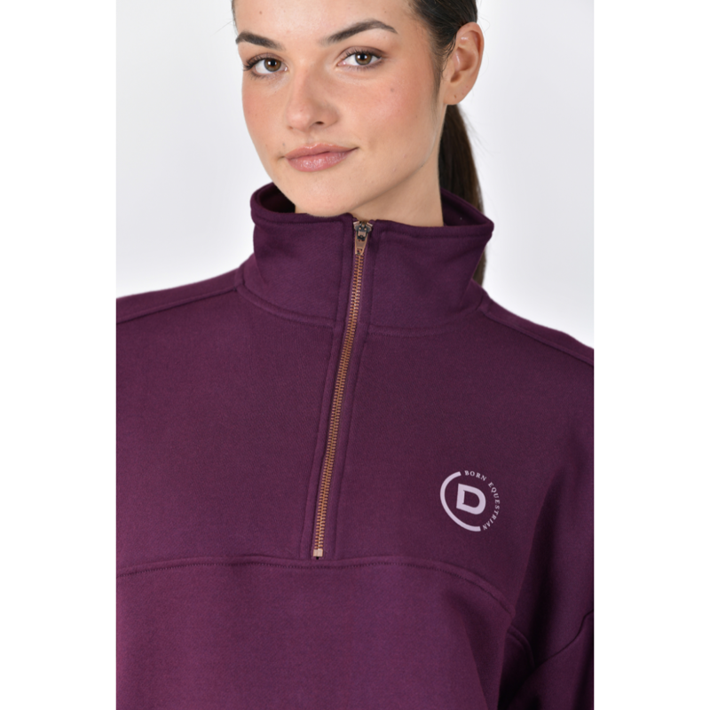 Dublin Ladies 1/4 Zip Fleece Pullover - Purple Violet-1