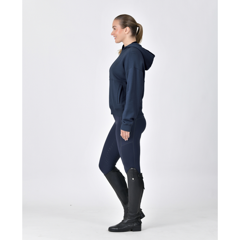 Dublin Ladies 1/4 Zip Hooded Fleece Pullover - Navy-2