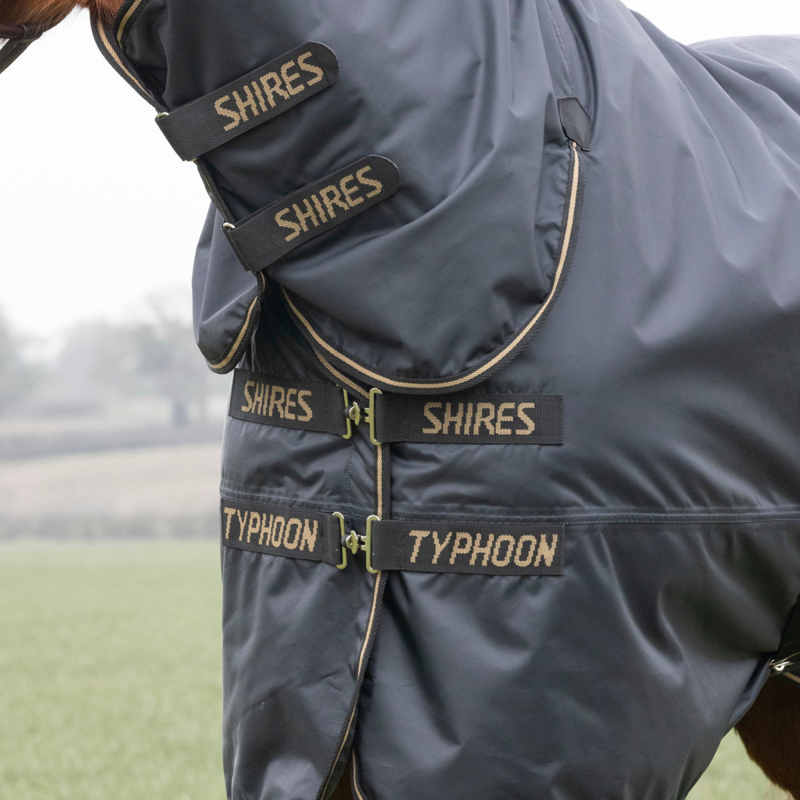 Shires Typhoon 50 Combo Turnout Rug - Black-3