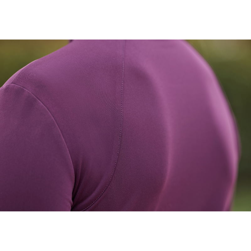 Dublin Ladies Brushed Long Sleeve Riding Top - Purple Violet-3