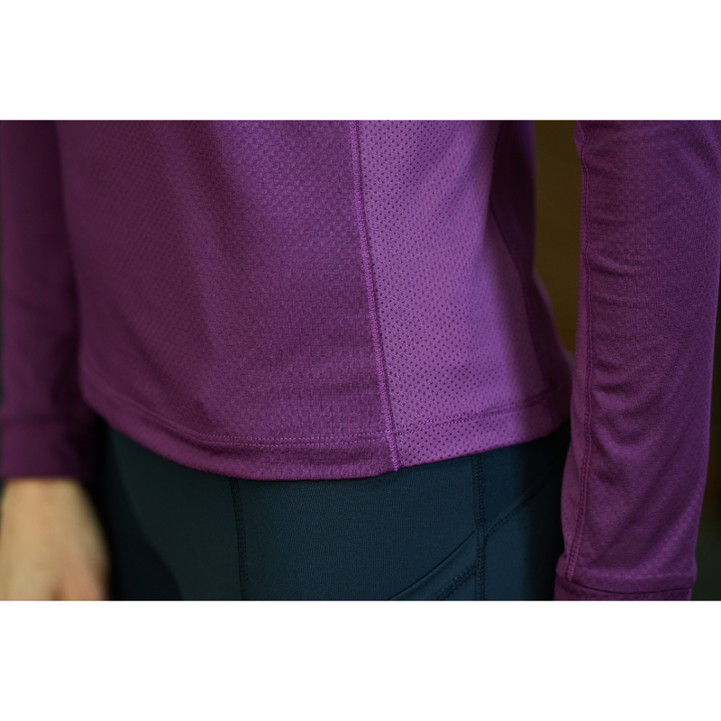 Dublin Ladies Breathable Long Sleeve Riding Top - Purple Violet-3