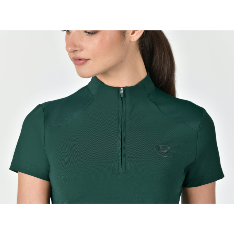 Dublin Ladies 1/4 Zip Breathable Short Sleeve Top - Dark Emerald Green-1