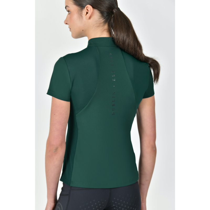 Dublin Ladies 1/4 Zip Breathable Short Sleeve Top - Dark Emerald Green-2