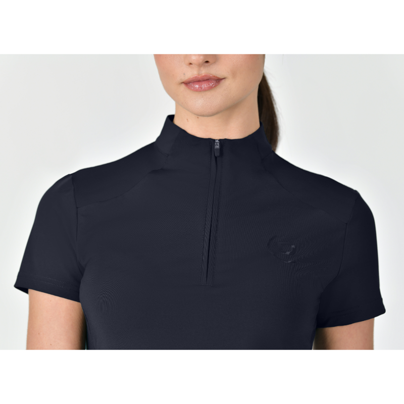 Dublin Ladies 1/4 Zip Breathable Short Sleeve Top - Navy-1