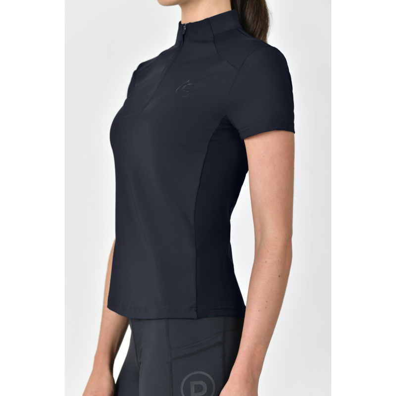 Dublin Ladies 1/4 Zip Breathable Short Sleeve Top - Navy-2