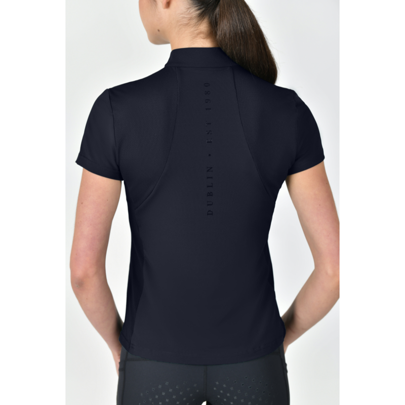 Dublin Ladies 1/4 Zip Breathable Short Sleeve Top - Navy-3