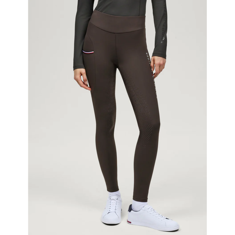 Tommy Hilfiger Women's Elmira Winter Full Grip Leggings - Cacao-2