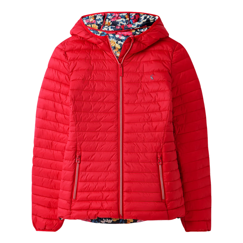 Joules Snug Water Resistant Packable Coat - Red