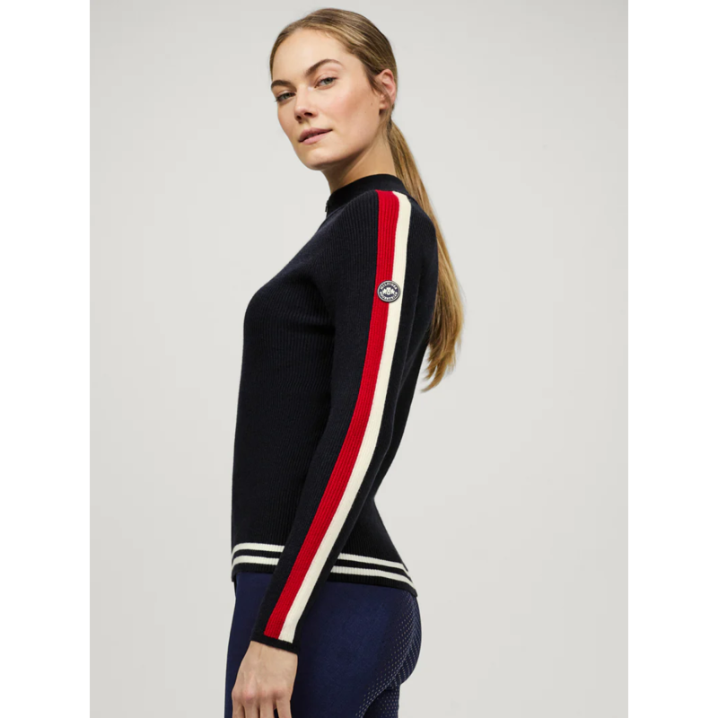 Tommy Hilfiger Women's Carol 1/4 Zip Riding Sweater - Desert Sky-4