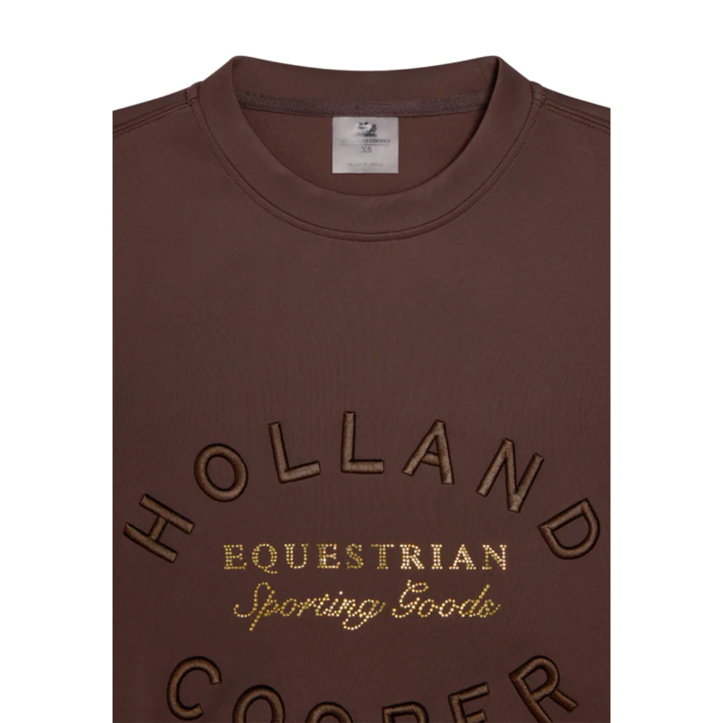 Holland Cooper Crystal Crew Neck Sweat - Walnut-3