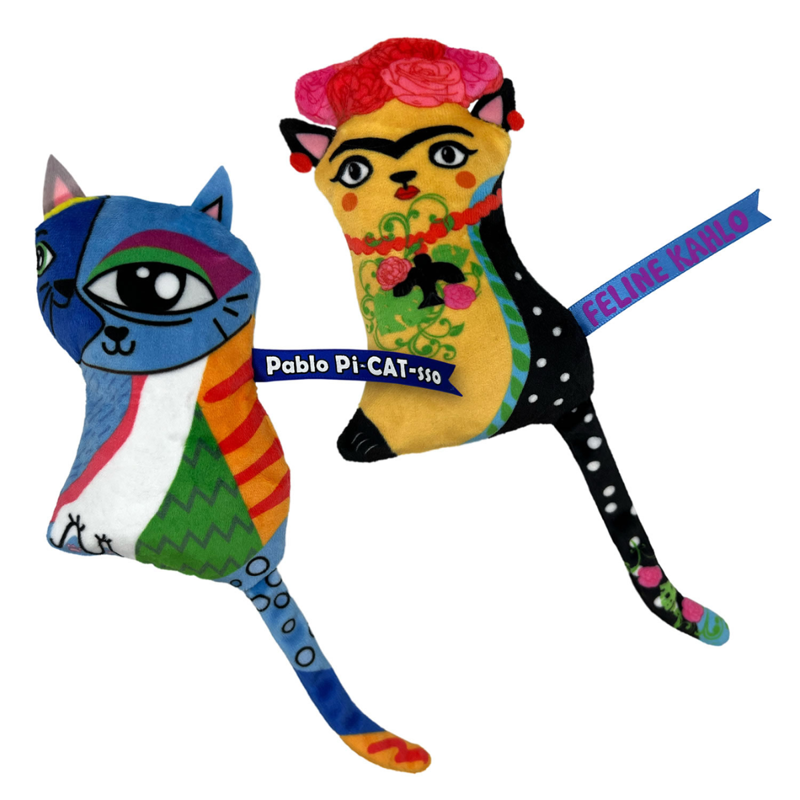 KONG Cat Artz Kahlo And Picasso Cat Toy - 2 Pack