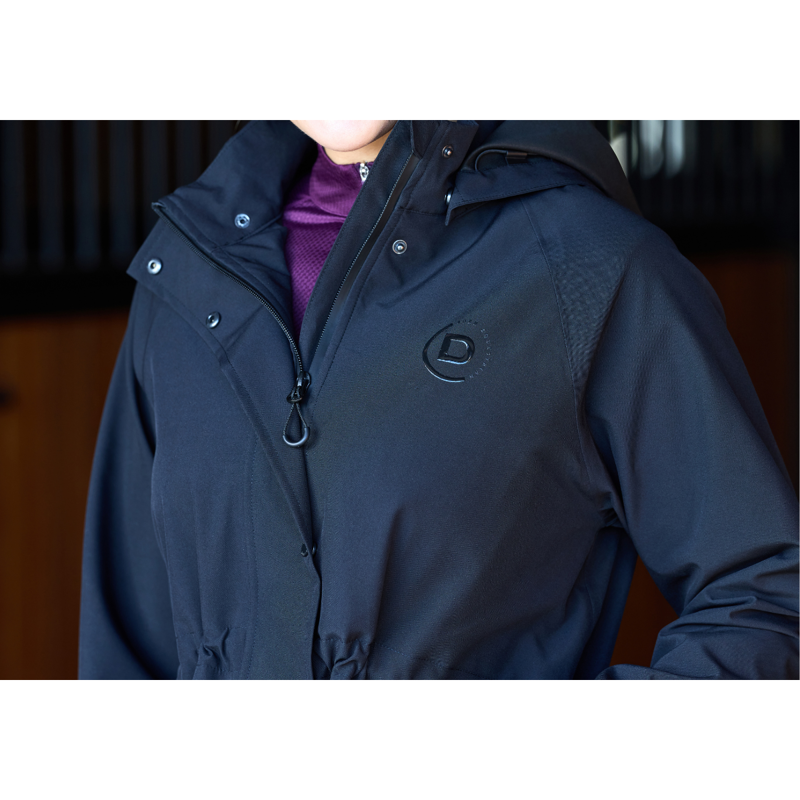 Dublin Ladies Wet Weather Long Jacket - Black-4