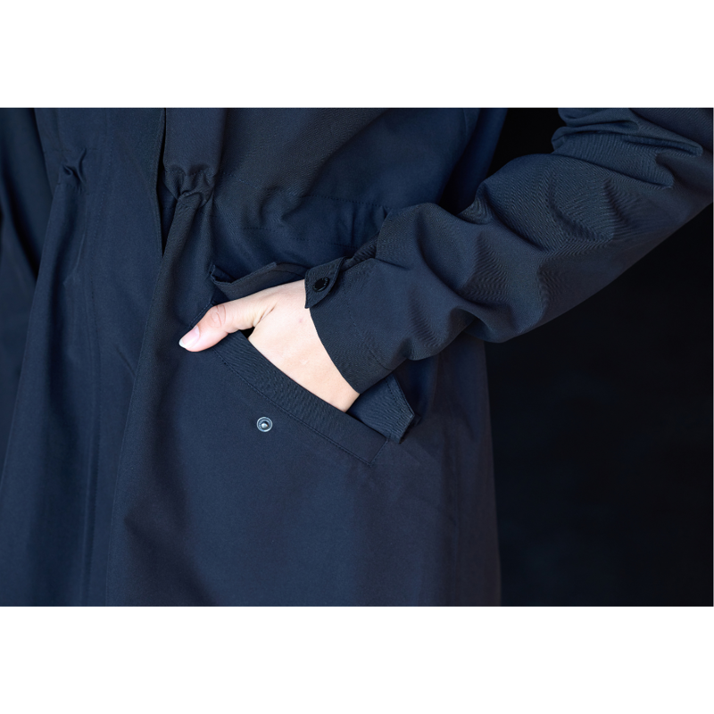 Dublin Ladies Wet Weather Long Jacket - Black-6