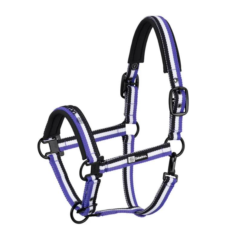 Eskadron Double Pin Headcollar Dynamic SS24 - Black/White/Purple