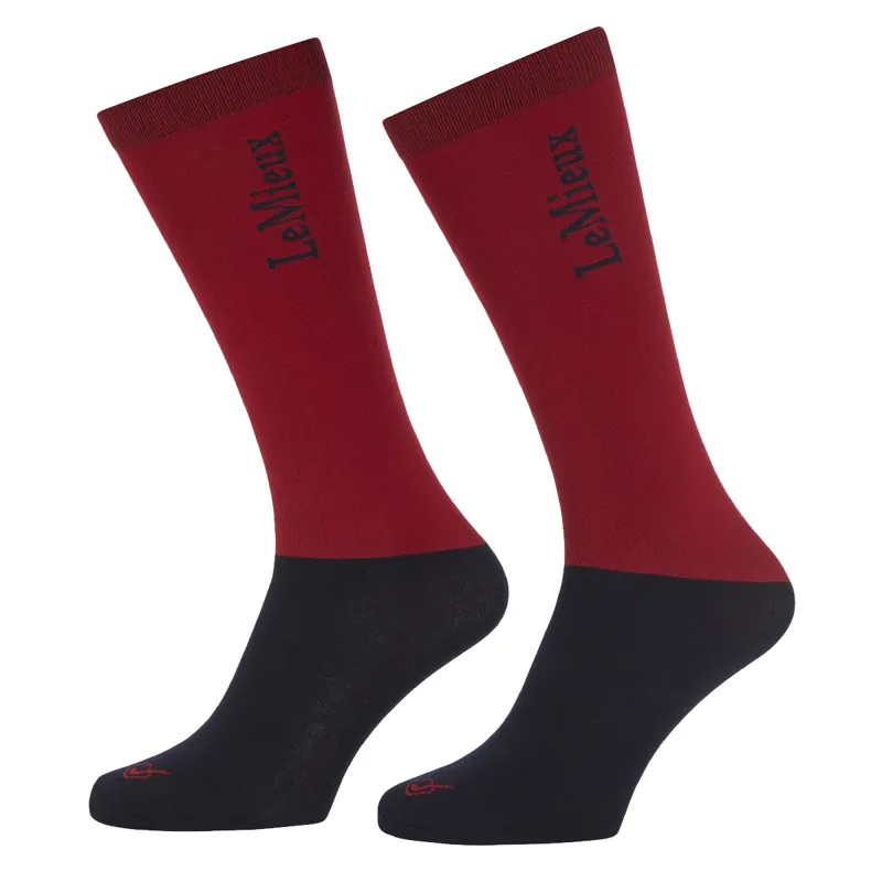 LeMieux Competition Socks 2 Pack - Chilli