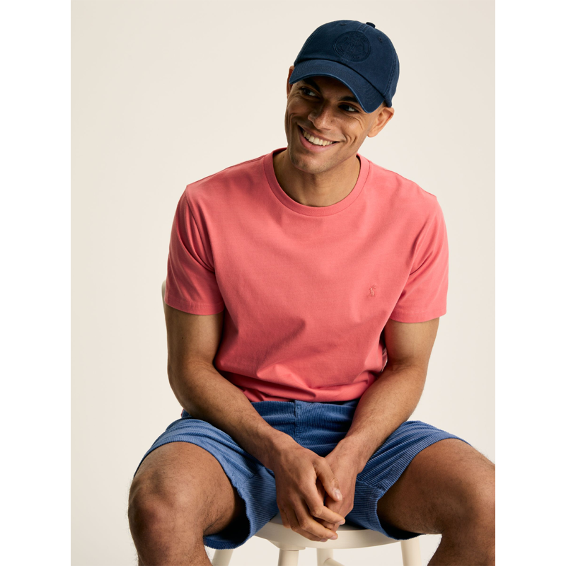 Joules Denton Men's Plain Jersey Crew Neck T-Shirt - Rose-2