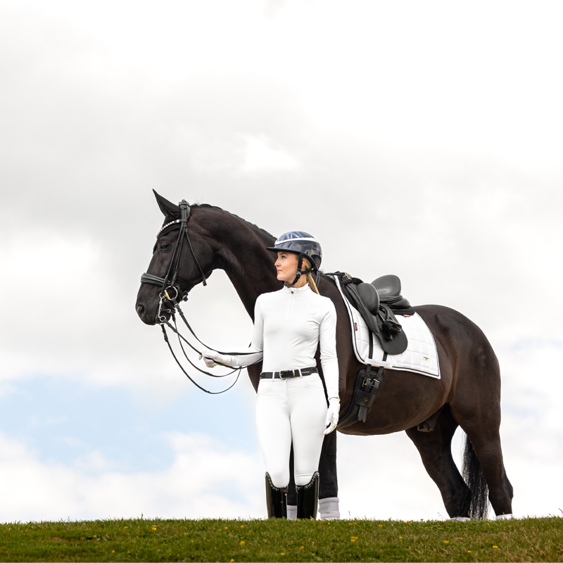 LeMieux Loire Dressage Square - White-3
