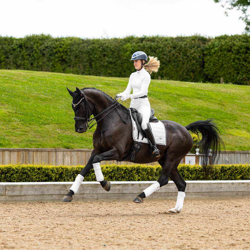 LeMieux Loire Dressage Square - White-5