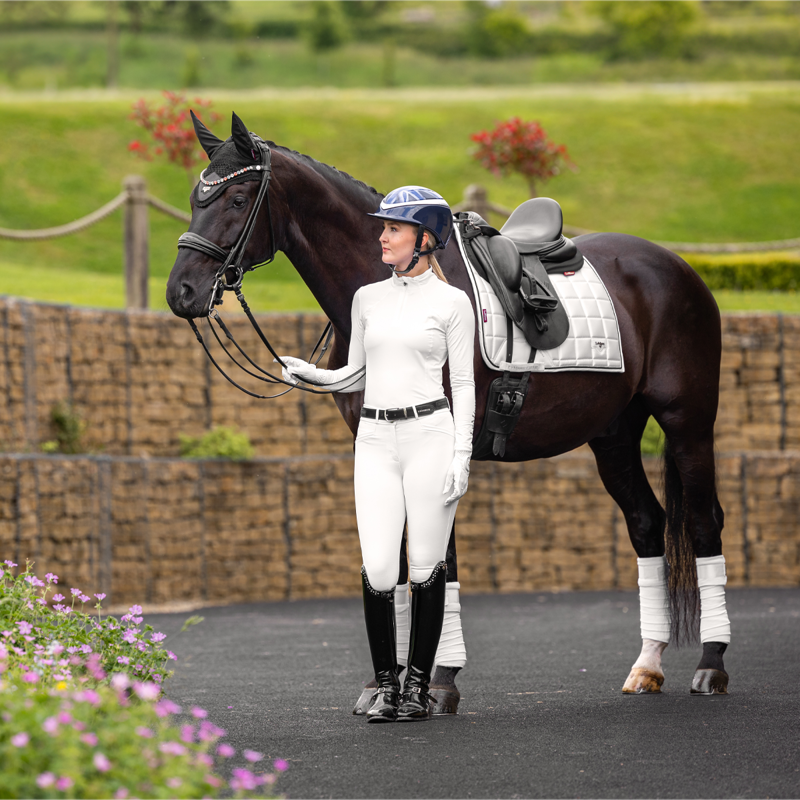 LeMieux Loire Dressage Square - White-2