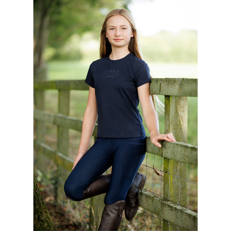 LeMieux Young Rider Union Jack T-Shirt - Navy-3