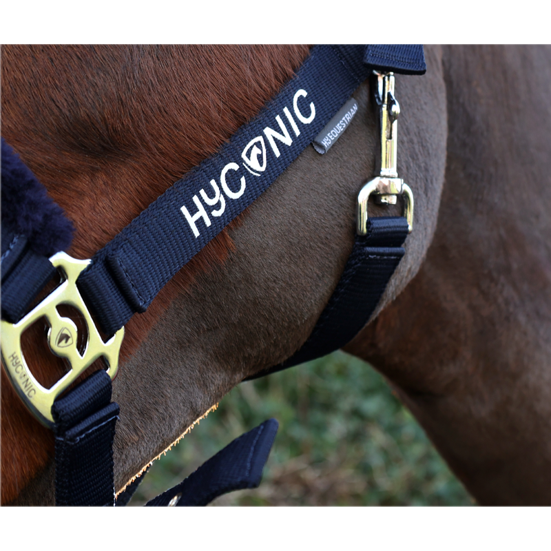 Hy HYCONIC Faux Fur Head Collar And Lead Rope - Navy-3