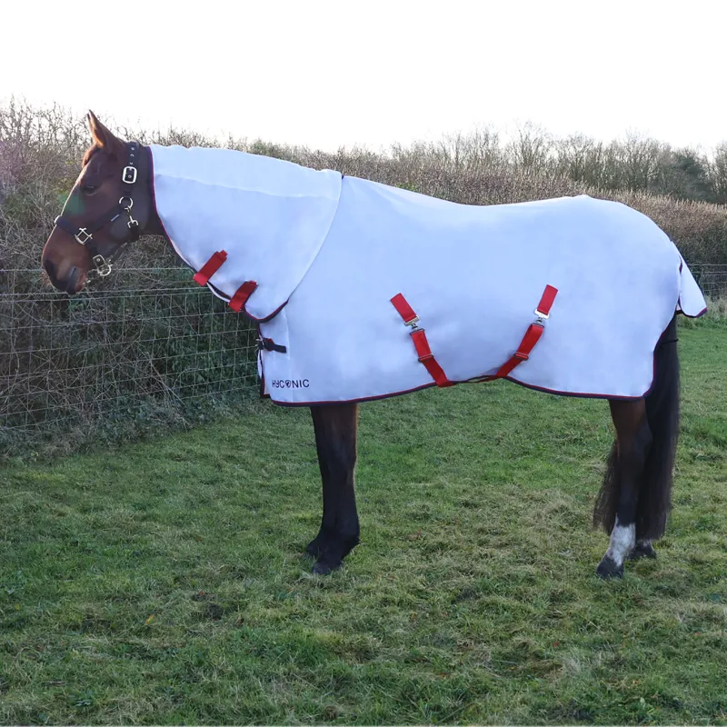 Hy HYCONIC Combo Fly Rug with Detachable Neck - White