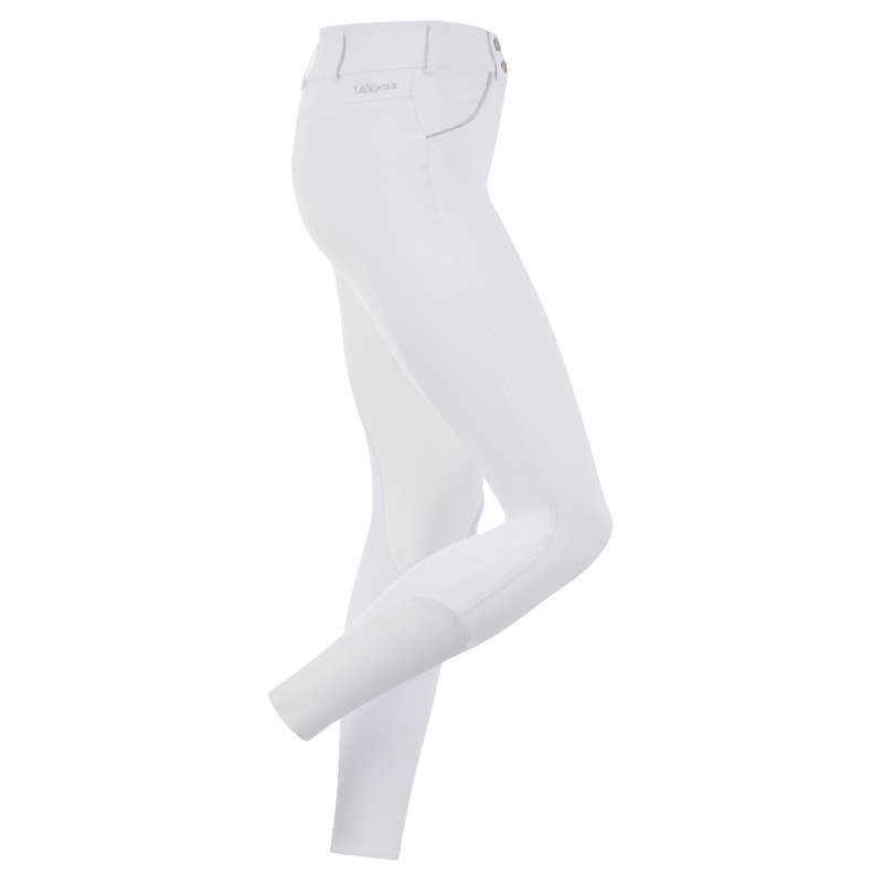 LeMieux Victoria Breech Suede Seat - White-1