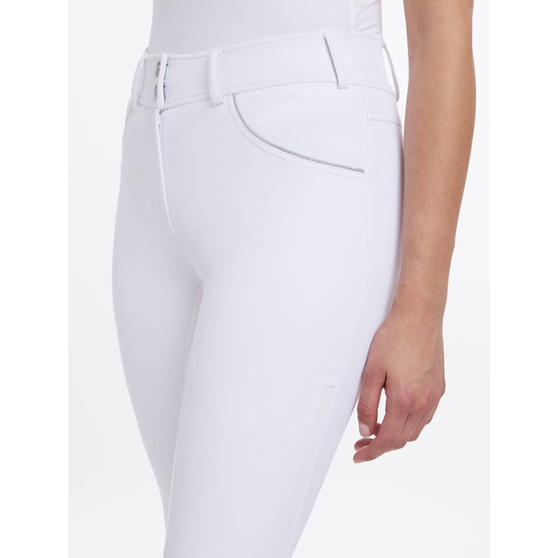 LeMieux Victoria Breech Suede Seat - White-2