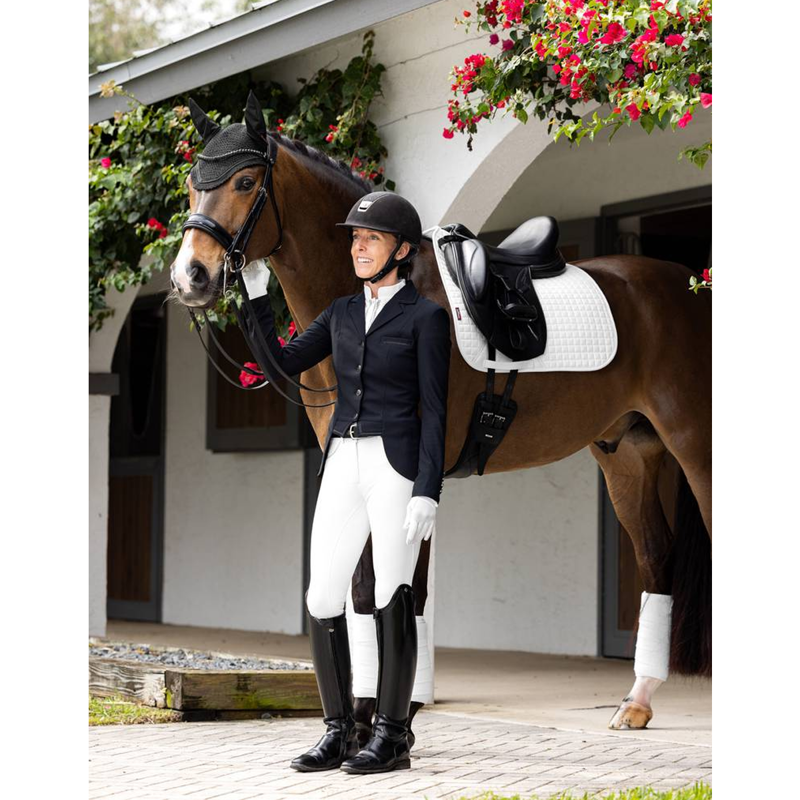 LeMieux Victoria Breech Suede Seat - White-3