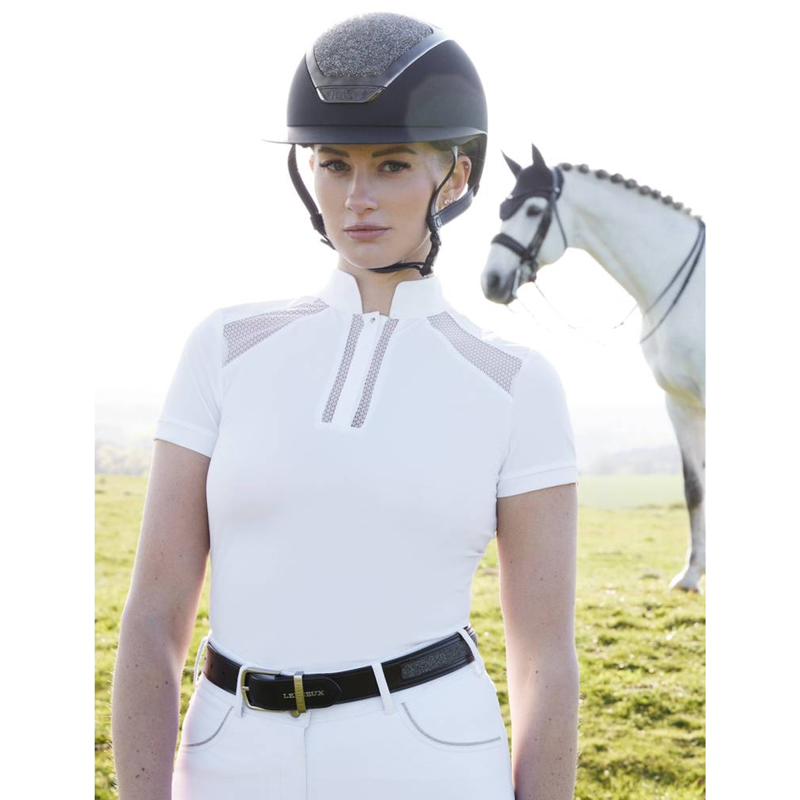 LeMieux Camille Short Sleeve Show Shirt - White-5