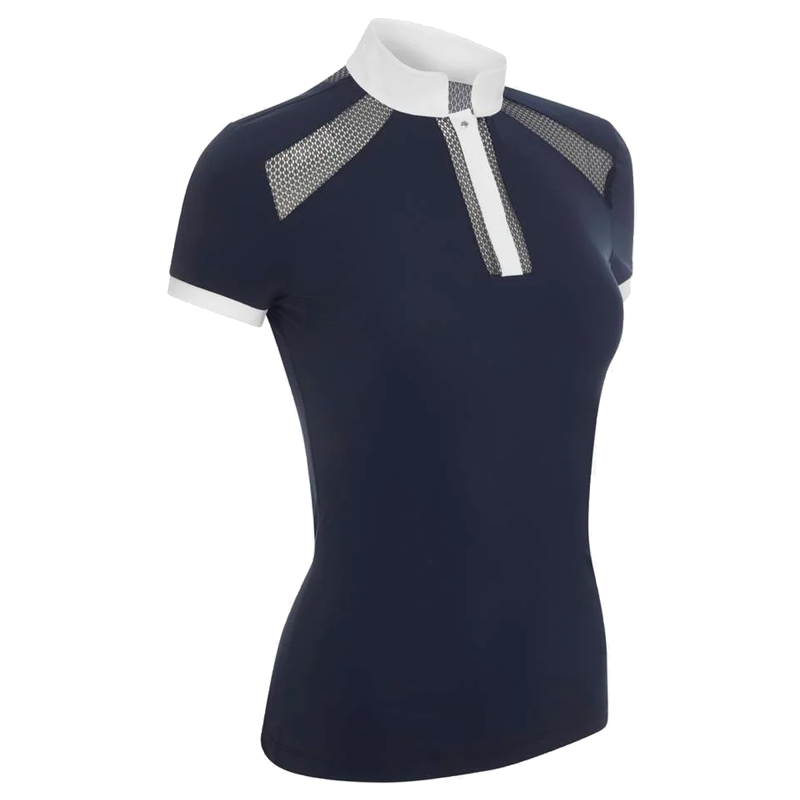 LeMieux Camille Short Sleeve Show Shirt - Navy-1