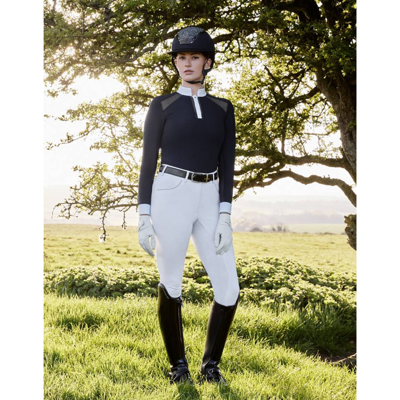 LeMieux Camille Long Sleeve Show Shirt - Navy-5