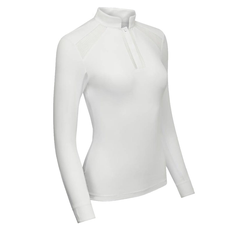 LeMieux Camille Long Sleeve Show Shirt - White-1