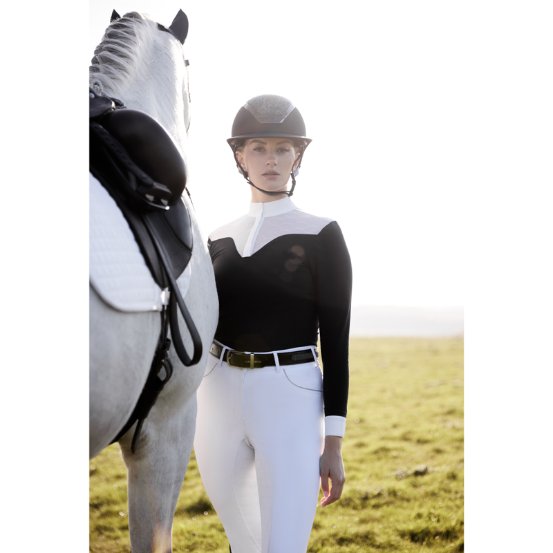 LeMieux Emily Long Sleeve Show Shirt - Navy-4