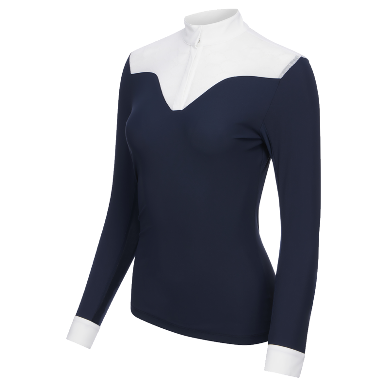 LeMieux Emily Long Sleeve Show Shirt - Navy-2
