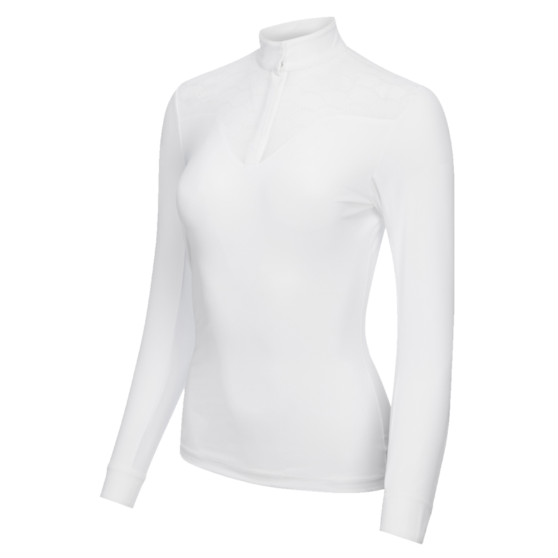 LeMieux Emily Long Sleeve Show Shirt - White-1
