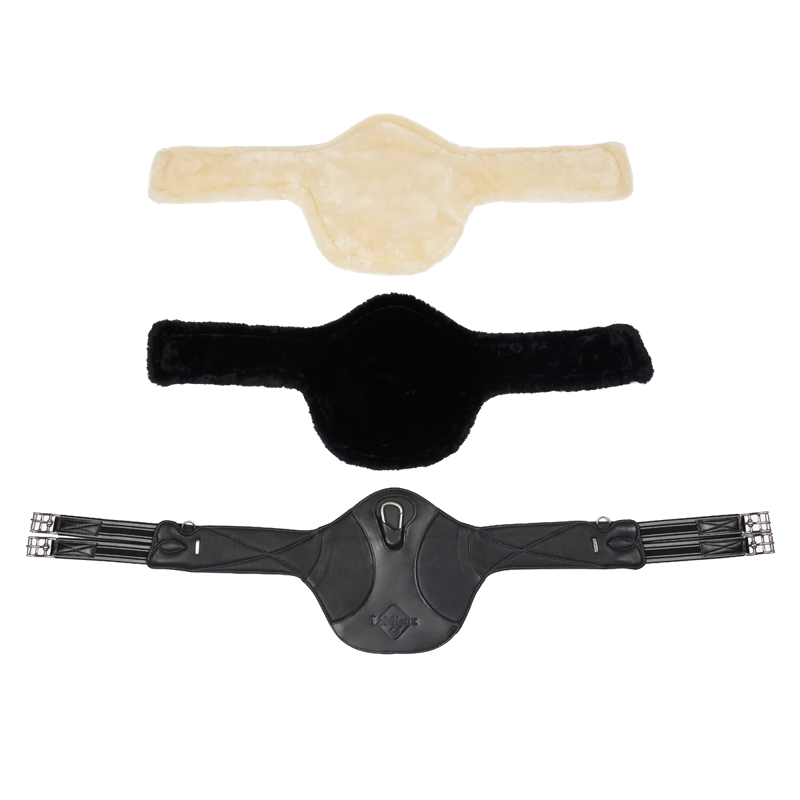 LeMieux Arika Simuwool Contoured Long Stud Girth - Black-4