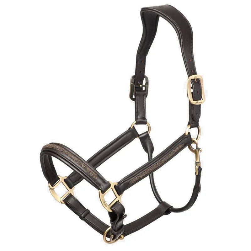 LeMieux Leather Crystal Headcollar - Brown