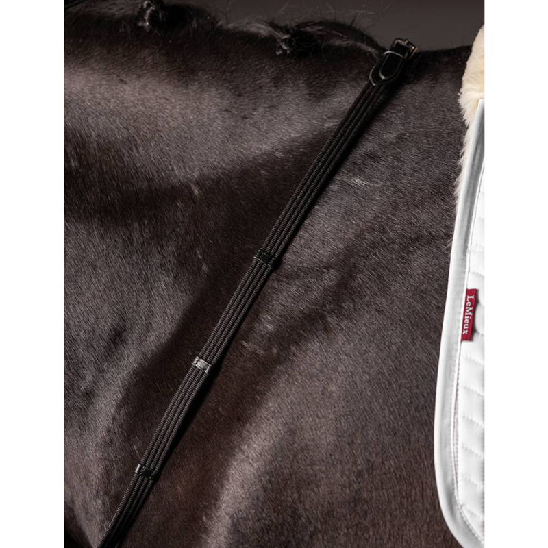 LeMieux Webbed Continental Reins - Black/Silver-1