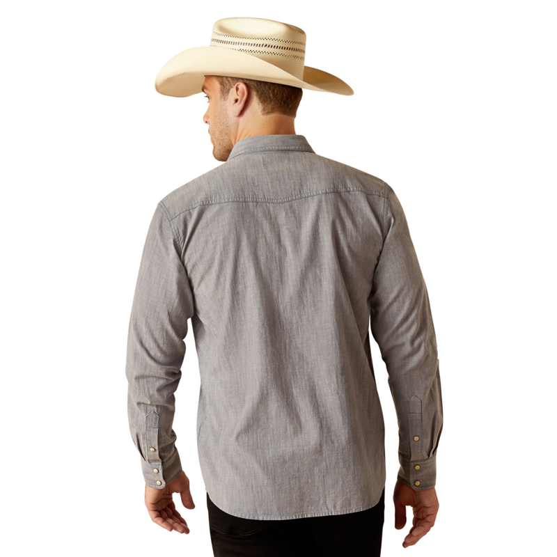 Ariat Men's Jurlington Retro Fit Shirt - Chambray Blue-1