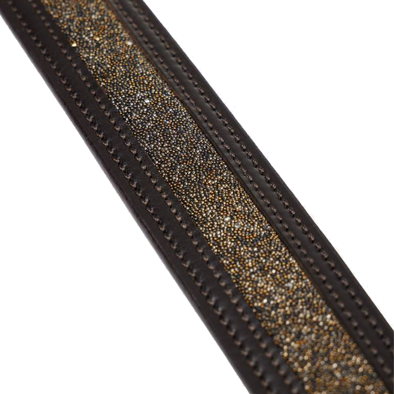 LeMieux Crystal Insert Belt - Brown-1