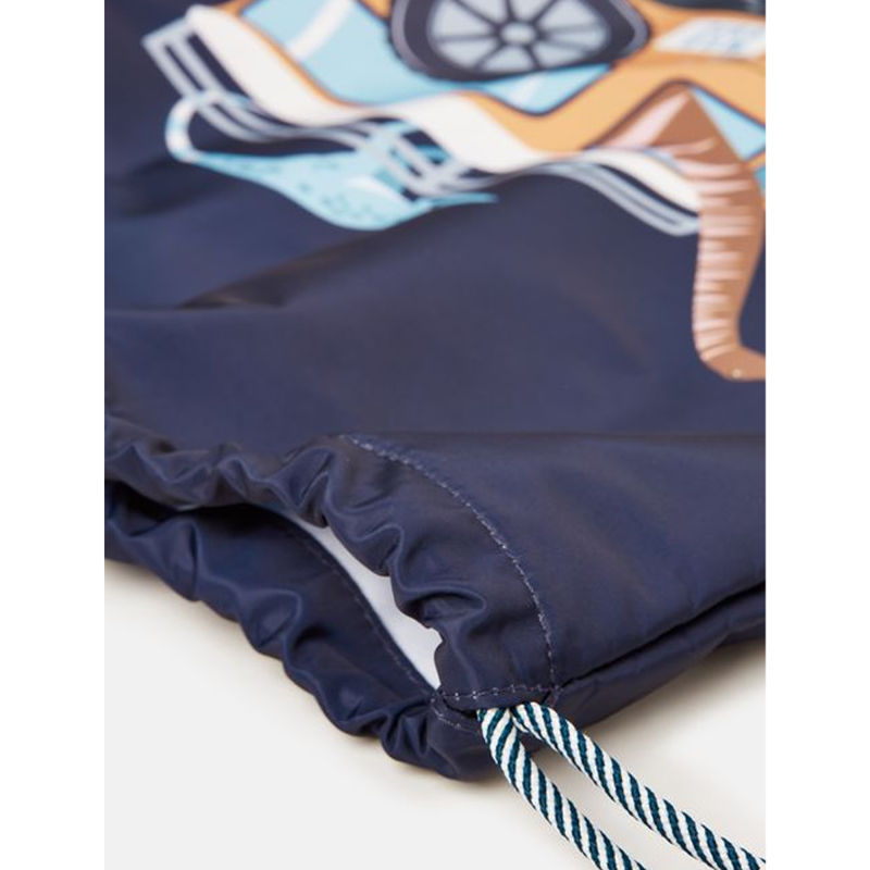 Joules Adventurer Dinosaur Drawstring Bag - Navy Blue-2
