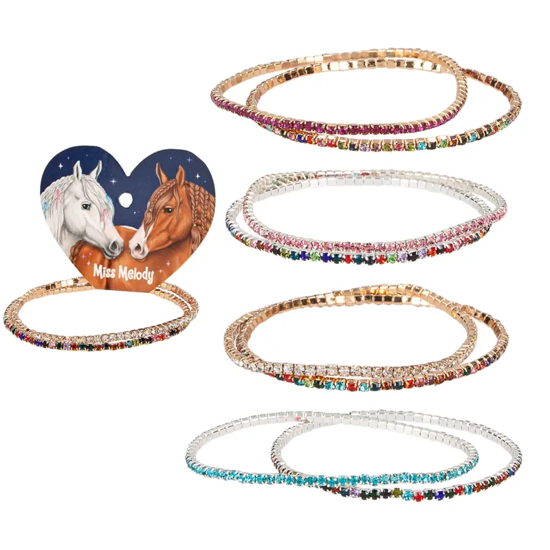 Miss Melody Bracelet Set Rhinestones - Assorted